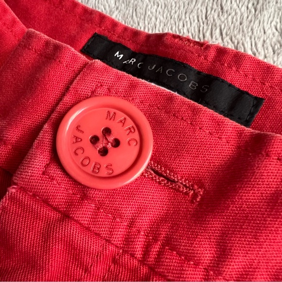 Marc Jacobs Vintage Y2K Wide Leg Cotton Cuffed Chino Sailor Pants Red Sz 6 - Picture 5 of 16